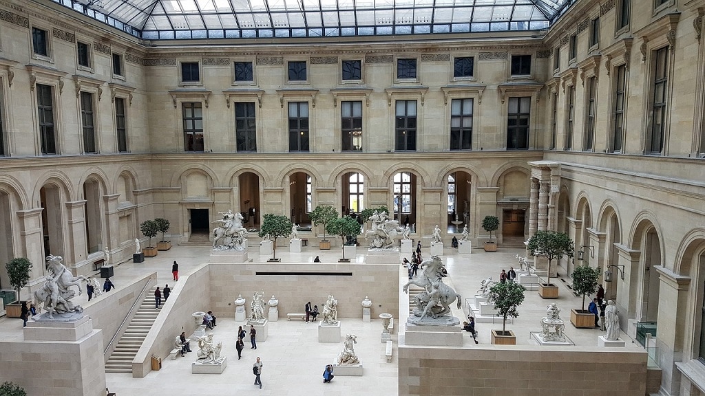 inside the louvre museum in paris