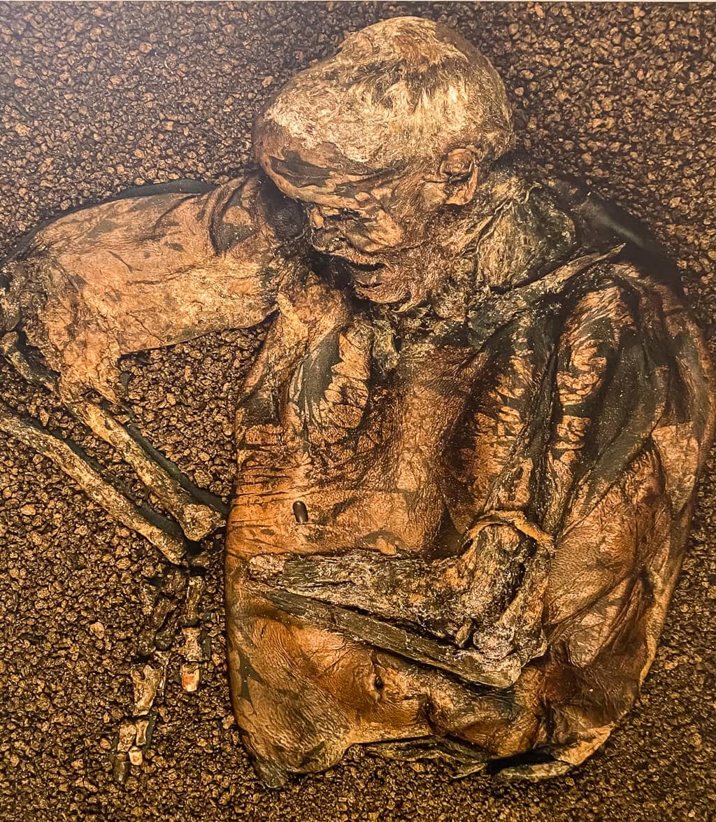 lindow man, you can barely tell it was a person