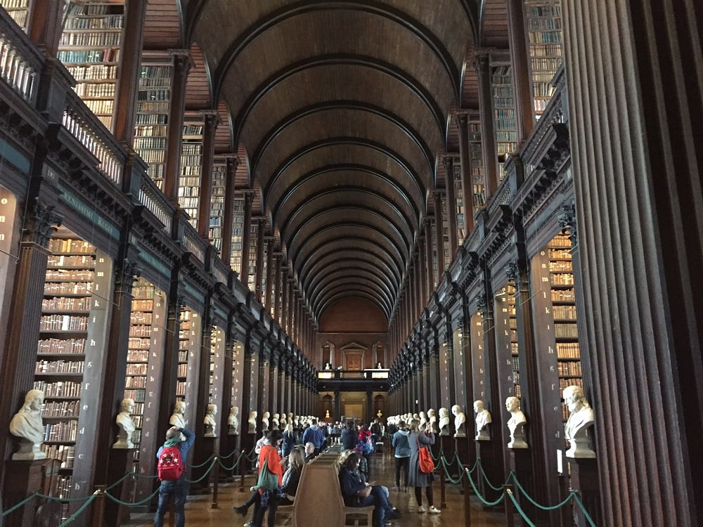 The Long Room......just look at all those books! - "The Book of Kells - A Medieval Treasure" - Two Traveling Texans