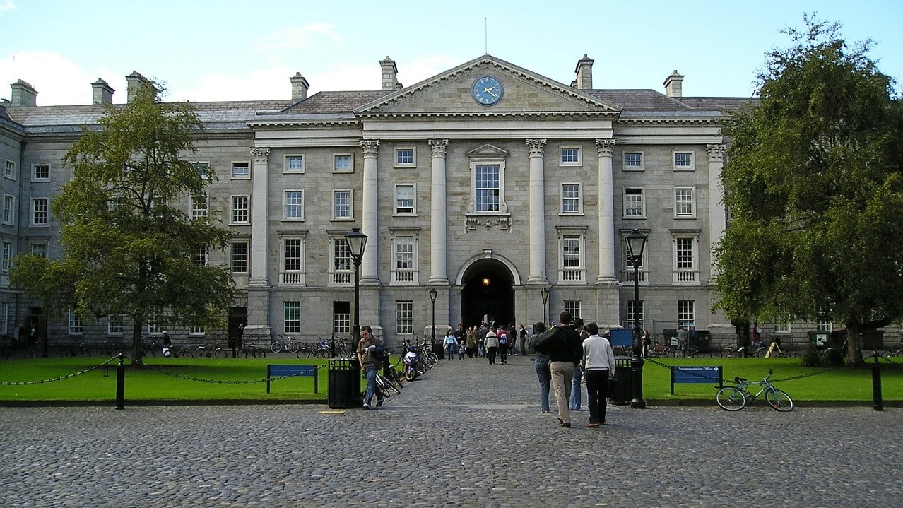 trinity college dublin, home to the book of kells and long room library