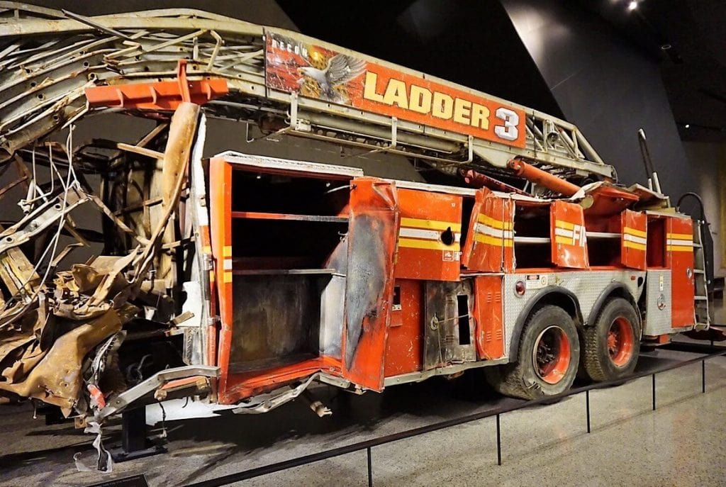 Fire Truck that was just destroyed on 9/11.
