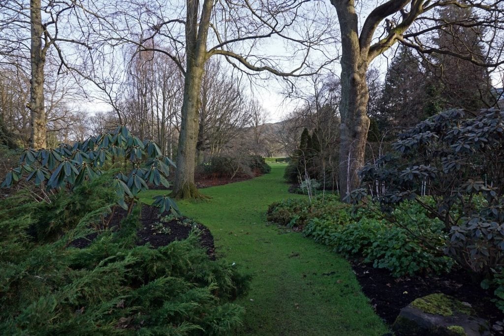 The Palace Gardens were so green, even in January.- 