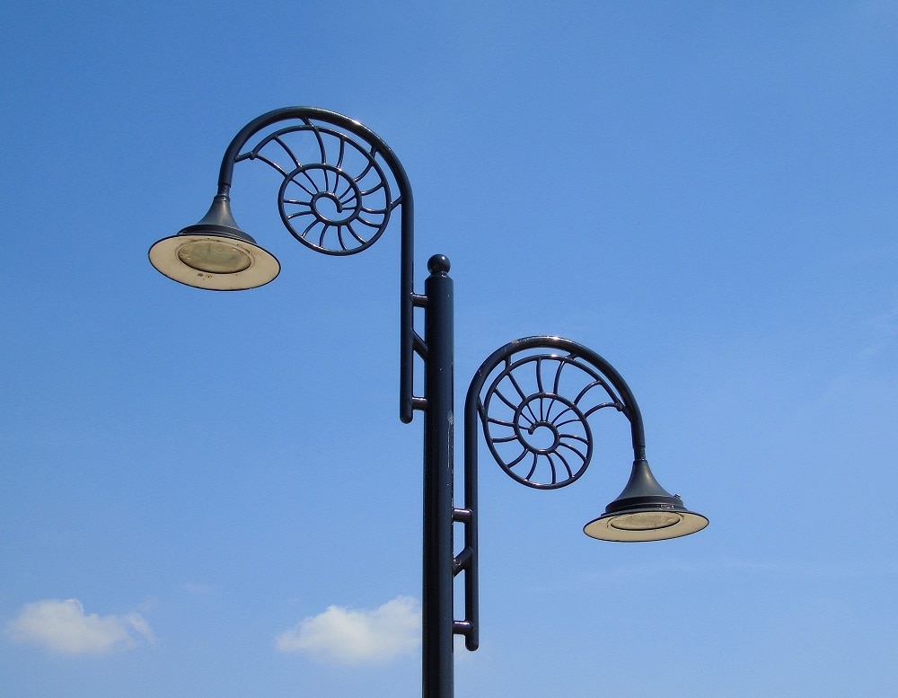 Ammonite Street Lights - Fossil Hunting in Lyme Regis - Two Traveling Texans