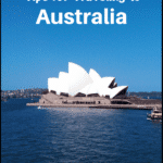 sydney opera house with text overlay "tips for traveling to Australia"