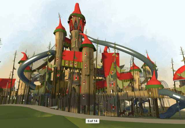 artist rendition of what Lilidorei will look like - a castle out of a fairytale