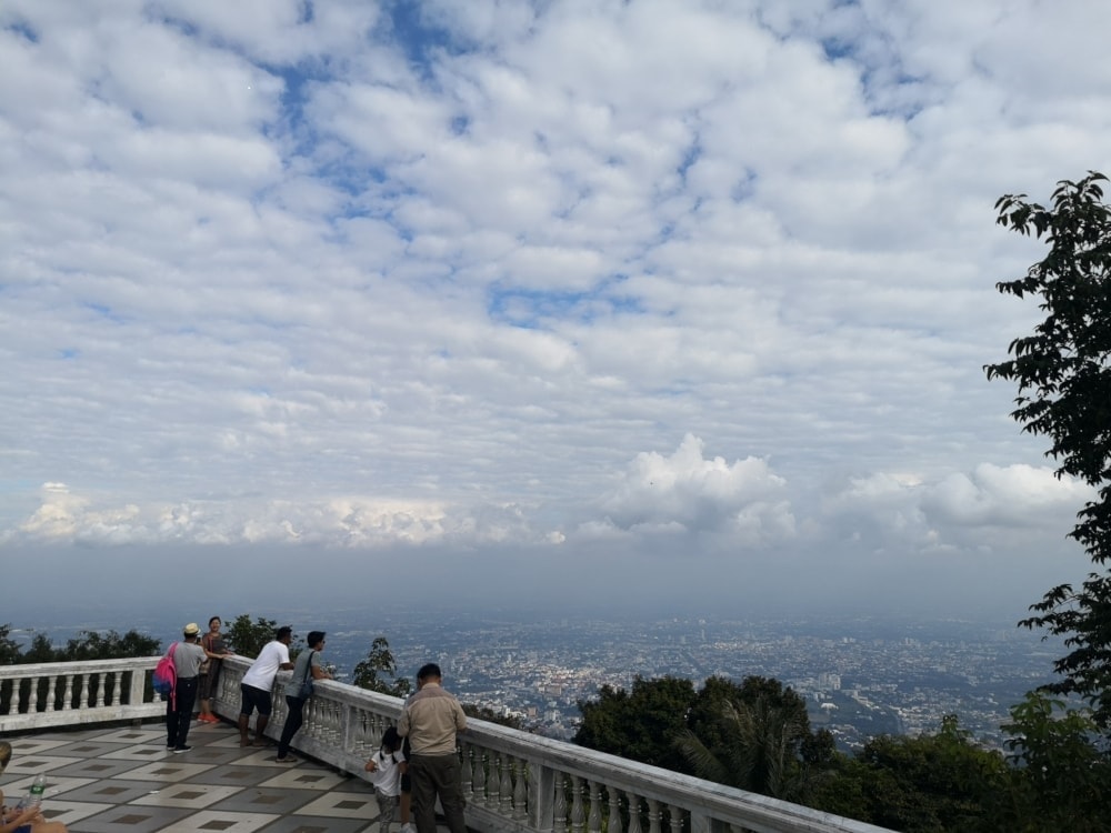 view over Chiang Mai from Doi Suthep Temple