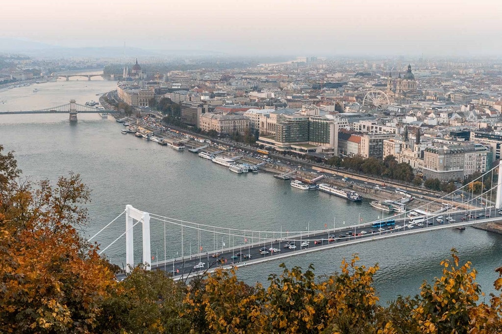 view from the citadel in budapest