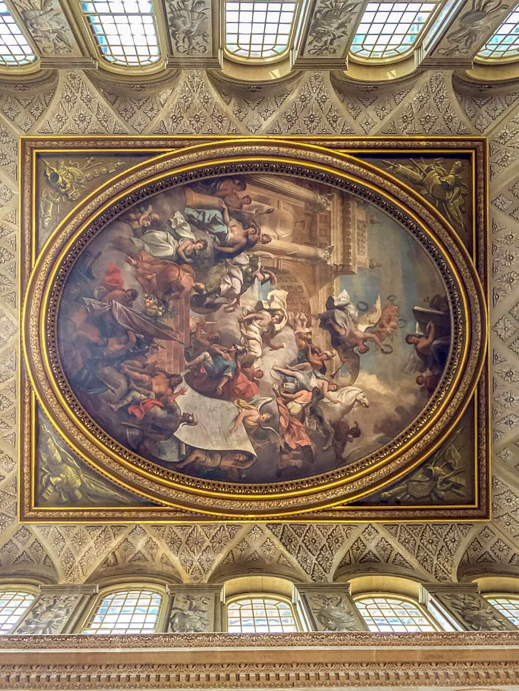 painting on the ceiling in the grand hall