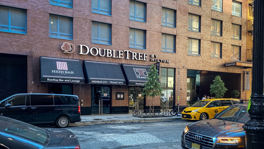 exterior view of the Doubletree New York Times Square West by Hilton