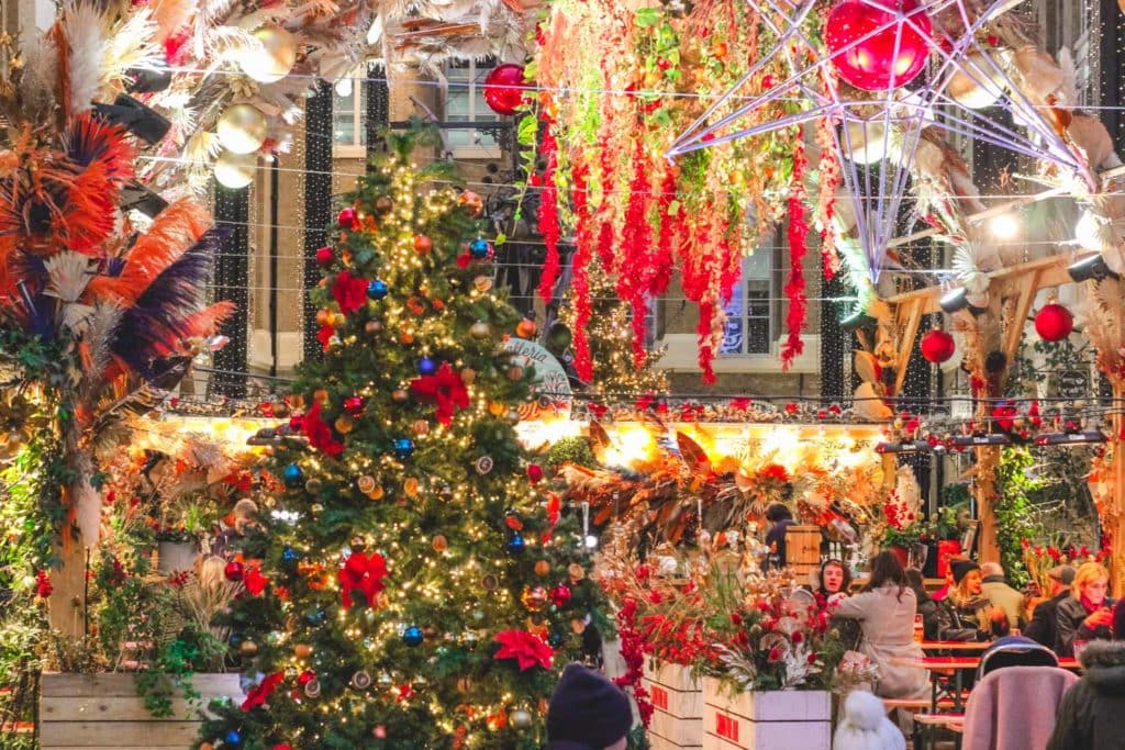 christmas decorations at Hays galleria in london