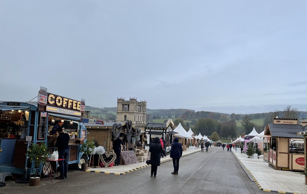 market stall at chatsworth during the christmas market