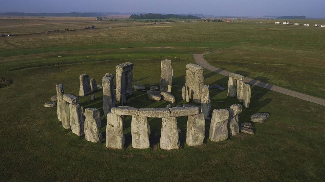 aerial view of stonehenge in wiltshire