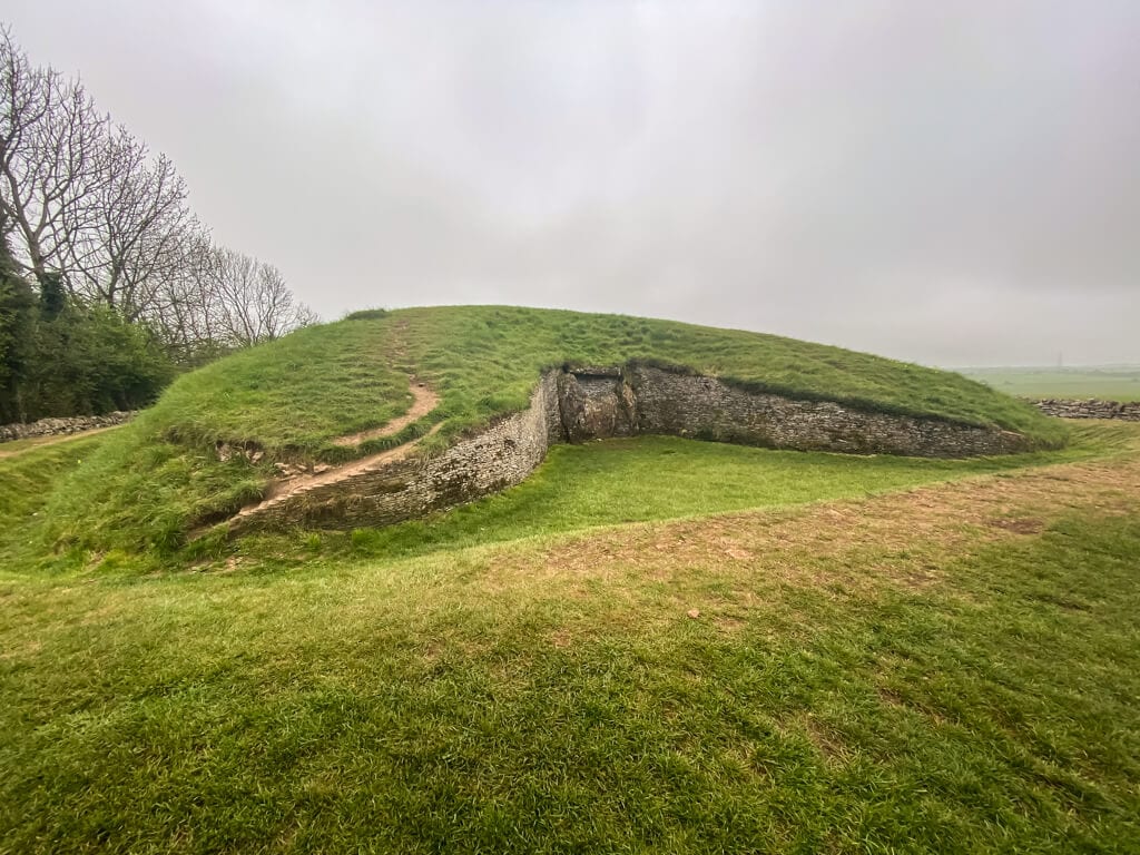 the front of the long barrow with the false opening