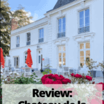 exterior of the chateau hotel with text overlay - France Travel - Review: Chateau de la Marjolaine