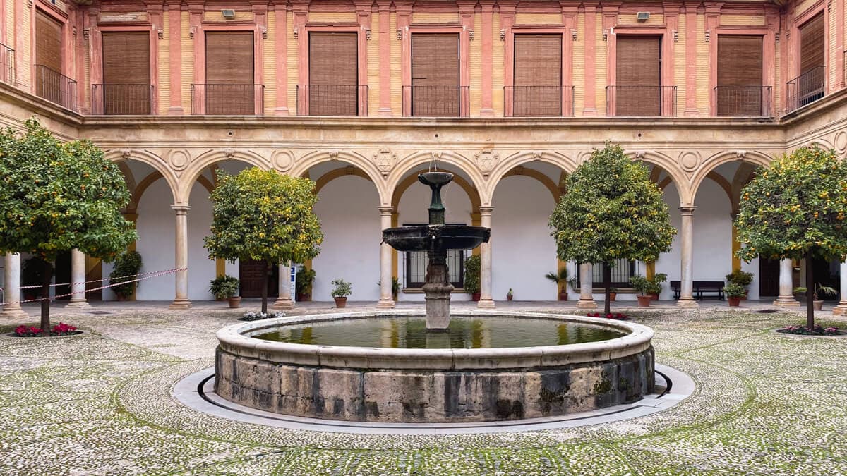 fountain in the sacromonte abbey cloister