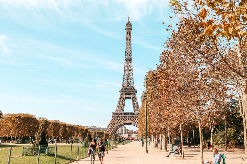 view of Eiffel tower in Paris