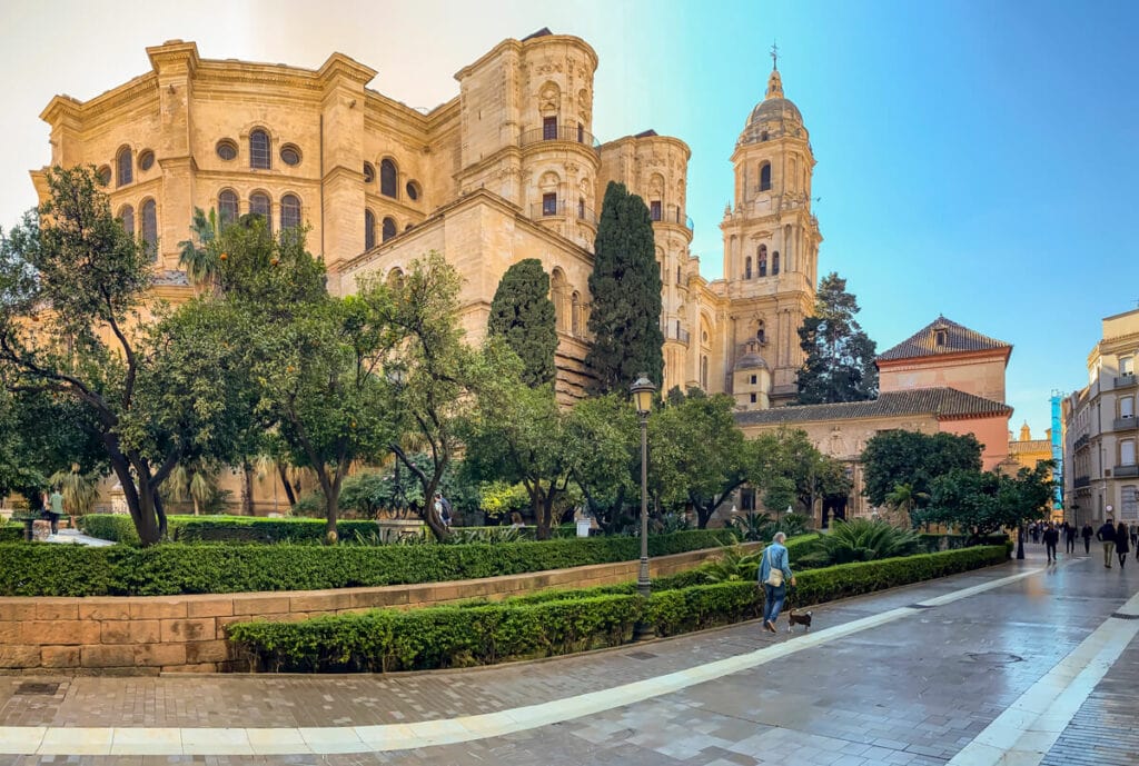 exterior of cathedral in malaga